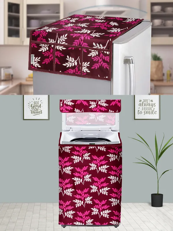 Purple_3-Layer_PolyesterTop_Load_And_Fully_Automatic_Washing_Machine_Cover_&_Fridge_Top_Cover_Set_For_Home