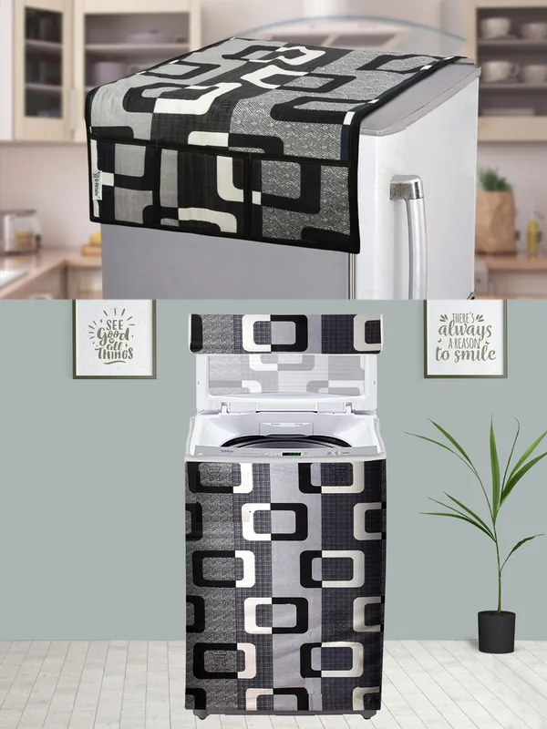 Black_3-Layer_PolyesterTop_Load_And_Fully_Automatic_Washing_Machine_Cover_&_Fridge_Top_Cover_Set_For_Home