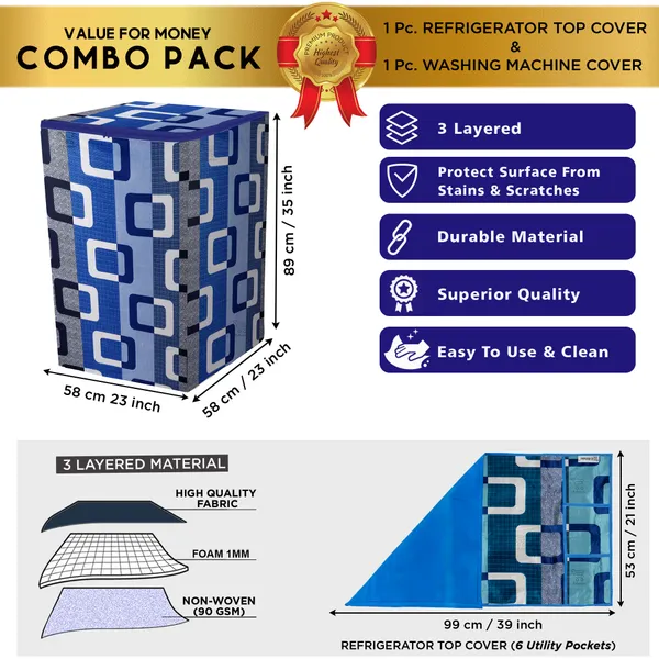 Blue_3-Layer_PolyesterTop_Load_And_Fully_Automatic_Washing_Machine_Cover_&_Fridge_Top_Cover_Set_For_Home