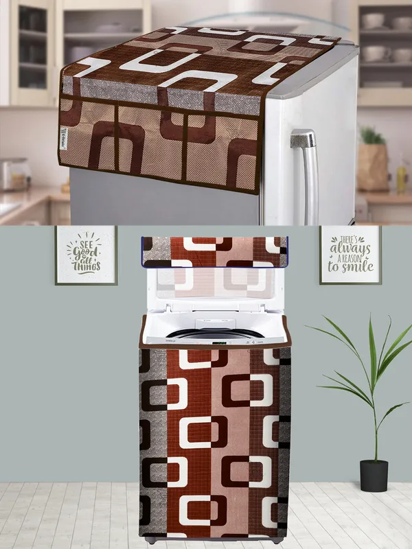 Brown_3-Layer_PolyesterTop_Load_And_Fully_Automatic_Washing_Machine_Cover_&_Fridge_Top_Cover_Set_For_Home