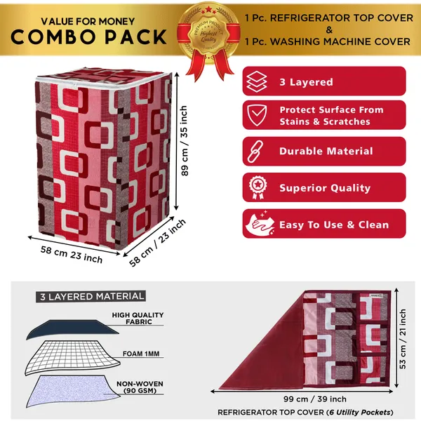 Purple_3-Layer_PolyesterTop_Load_And_Fully_Automatic_Washing_Machine_Cover_&_Fridge_Top_Cover_Set_For_Home