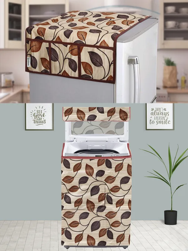 Brown_3-Layer_PolyesterTop_Load_And_Fully_Automatic_Washing_Machine_Cover_&_Fridge_Top_Cover_Set_For_Home