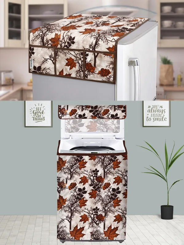 Brown_3-Layer_PolyesterTop_Load_And_Fully_Automatic_Washing_Machine_Cover_&_Fridge_Top_Cover_Set_For_Home
