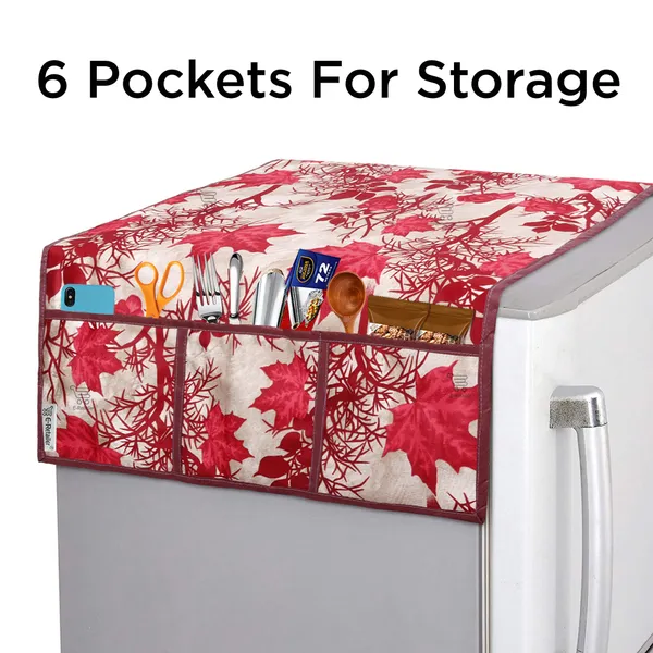 Red_3-Layer_PolyesterTop_Load_And_Fully_Automatic_Washing_Machine_Cover_&_Fridge_Top_Cover_Set_For_Home