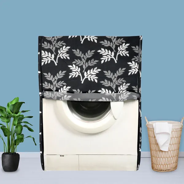 Black_Polyester_Fabric_Front_Load_Washing_Machine_Cover_For_Home
