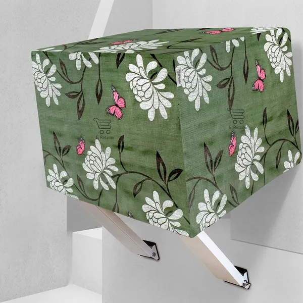 Green_Polyester_Fabric_Window_Ac_Cover_For_Home
