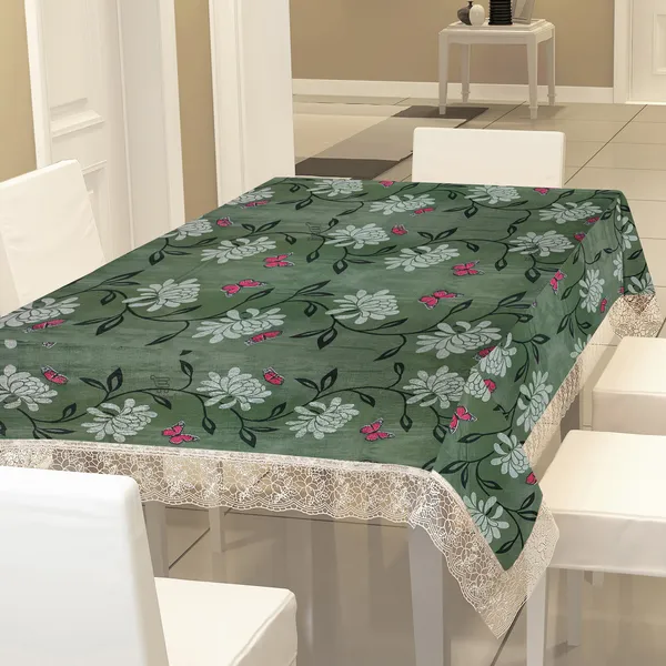 Green_Polyester_Fabric_Dining_Table_Cover_For_Home