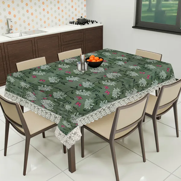 Green_Polyester_Fabric_Dining_Table_Cover_For_Home
