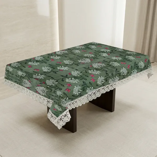 Green_Polyester_Fabric_Dining_Table_Cover_For_Home
