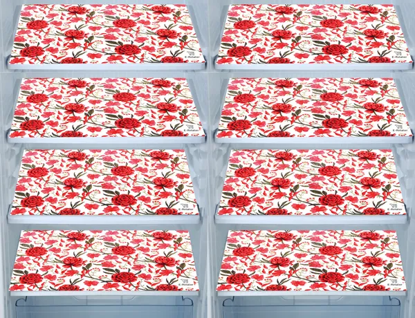 Waterproof_Pvc_Refrigerator_Drawer_Mats/_Multipurpose_Mats/Fridge_Mats_Set_Of_8_Pcs_(Color-Floral_Red,_Size-17.5X11.5_Inches)