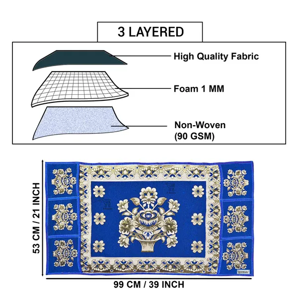 Blue_Polyester_Fabric_Fridge_Top_Cover_For_Home