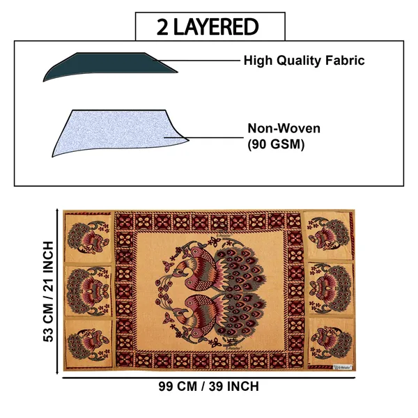 Golden_Polyester_Fabric_Fridge_Top_Cover_For_Home