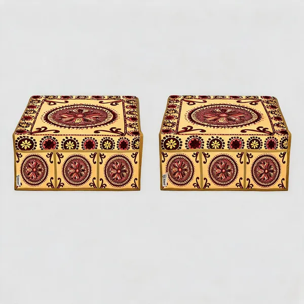 Golden_Polyester_Fabric_Fridge_Top_Cover_For_Home