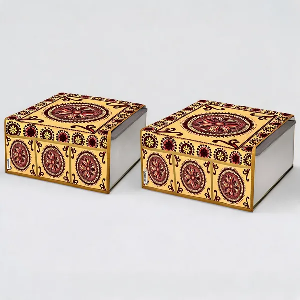 Golden_Polyester_Fabric_Fridge_Top_Cover_For_Home