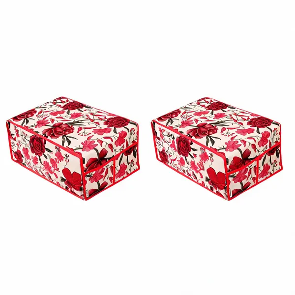 Red_Polyester_Fabric_Microwave_Oven_Top_Cover_For_Home