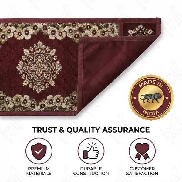 Maroon_Polyester_Fabric_Microwave_Oven_Top_Cover_For_Home