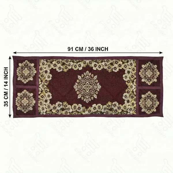 Maroon_Polyester_Fabric_Microwave_Oven_Top_Cover_For_Home