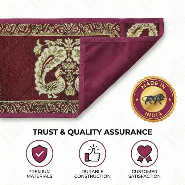 Maroon_Polyester_Fabric_Microwave_Oven_Top_Cover_For_Home