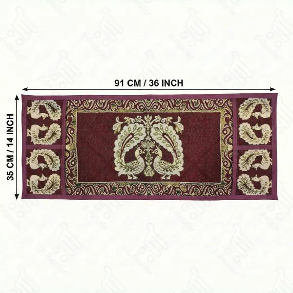 Maroon_Polyester_Fabric_Microwave_Oven_Top_Cover_For_Home