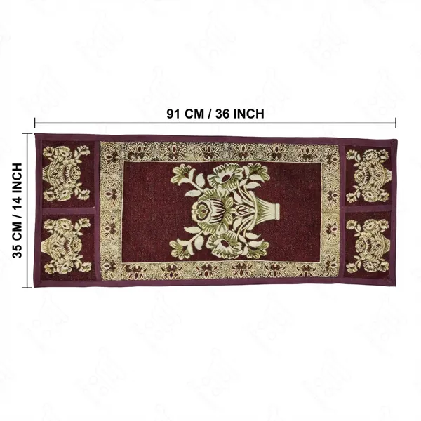 Maroon_Polyester_Fabric_Microwave_Oven_Top_Cover_For_Home