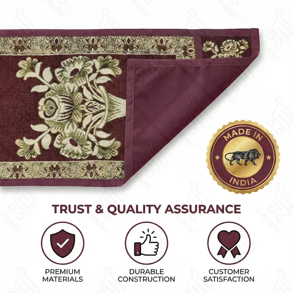 Maroon_Polyester_Fabric_Microwave_Oven_Top_Cover_For_Home