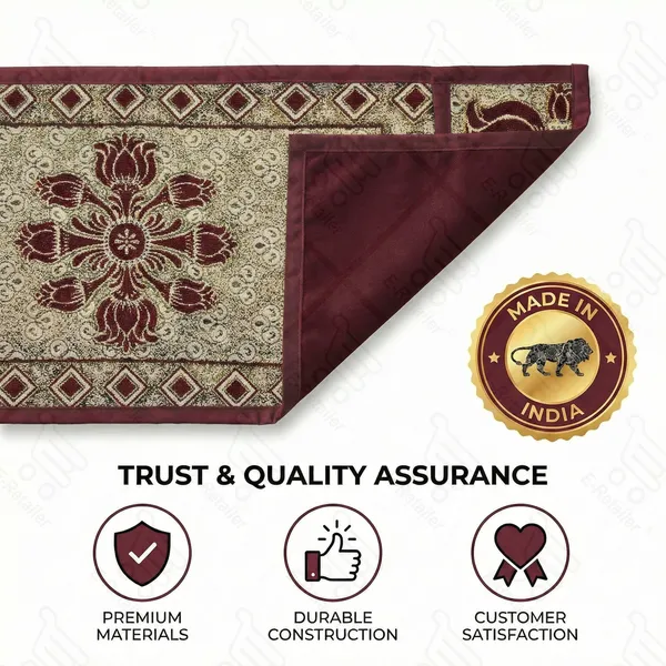 Maroon_Polyester_Fabric_Microwave_Oven_Top_Cover_For_Home