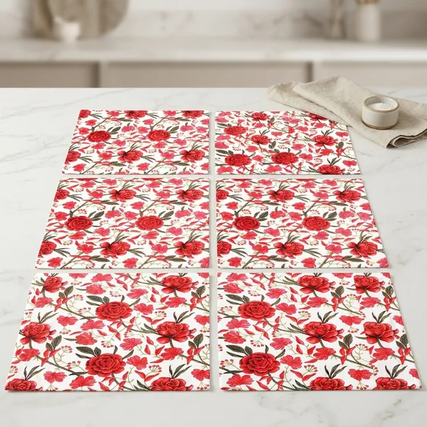 Brown_Polyester_Fabric_Table_Mats_With_Tea_Coaster_For_Home