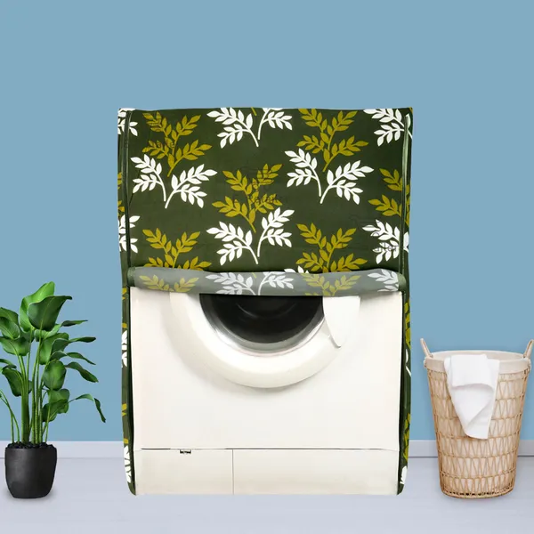 Green_Polyester_Fabric_Front_Load_Washing_Machine_Cover_For_Home