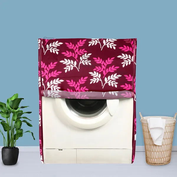 Purple_Polyester_Fabric_Front_Load_Washing_Machine_Cover_For_Home