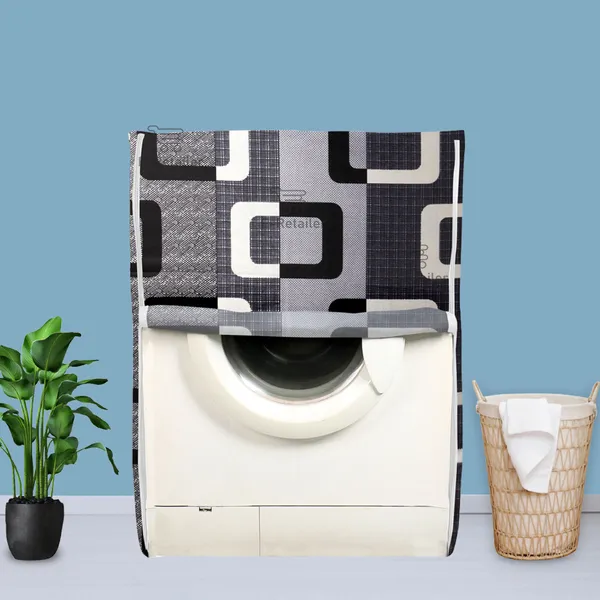 Black_Polyester_Fabric_Front_Load_Washing_Machine_Cover_For_Home