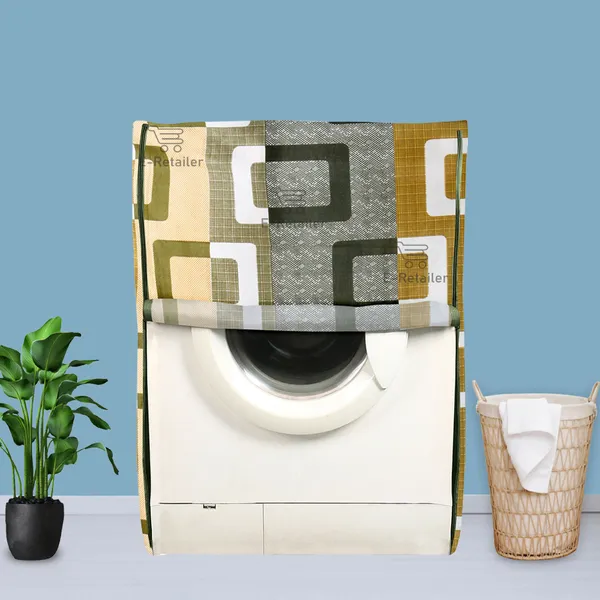 Green_Polyester_Fabric_Front_Load_Washing_Machine_Cover_For_Home