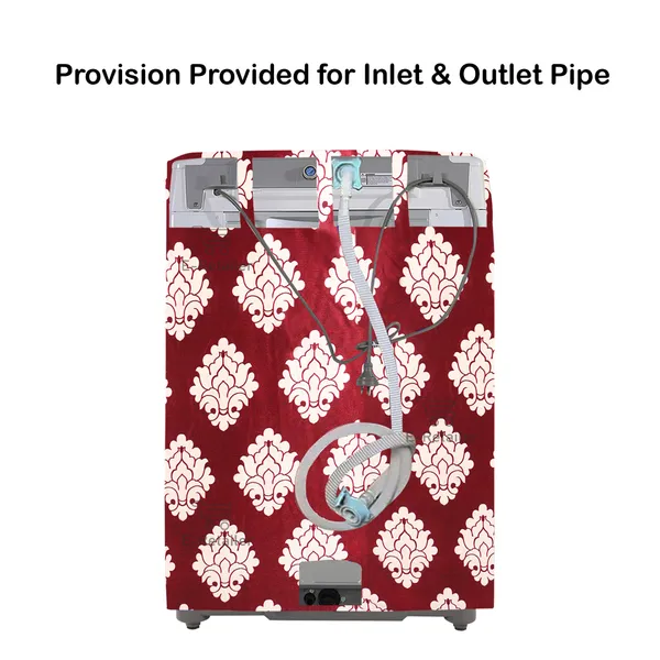 Maroon_Polyester_Fabric_Front_Load_Washing_Machine_Cover_For_Home