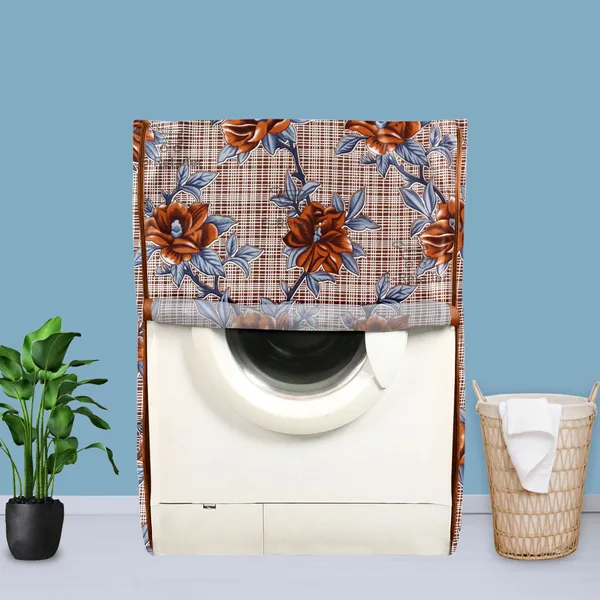 Brown_Polyester_Fabric_Front_Load_Washing_Machine_Cover_For_Home