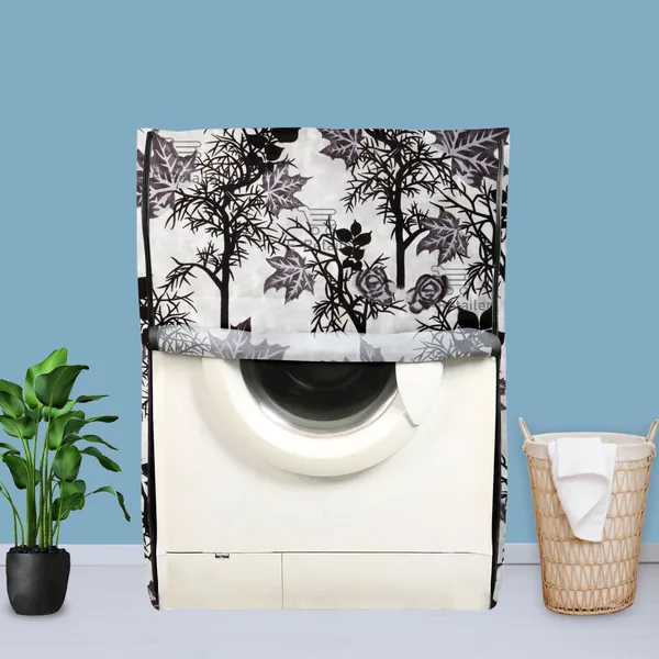 Black_Polyester_Fabric_Front_Load_Washing_Machine_Cover_For_Home