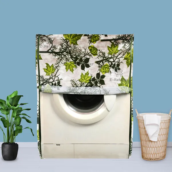 Green_Polyester_Fabric_Front_Load_Washing_Machine_Cover_For_Home