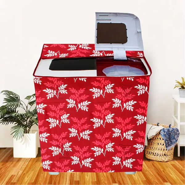 Maroon_Polyester_Fabric_Semi_Automatic_Washing_Machine_Cover_For_Home