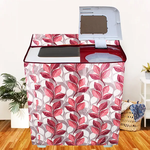 Pink_Polyester_Fabric_Semi_Automatic_Washing_Machine_Cover_For_Home