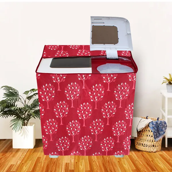 Maroon_Polyester_Fabric_Semi_Automatic_Washing_Machine_Cover_For_Home