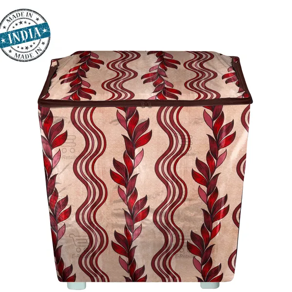 Red_Polyester_Fabric_Semi_Automatic_Washing_Machine_Cover_For_Home