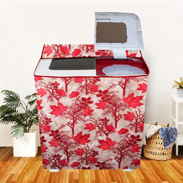 Red_Polyester_Fabric_Semi_Automatic_Washing_Machine_Cover_For_Home