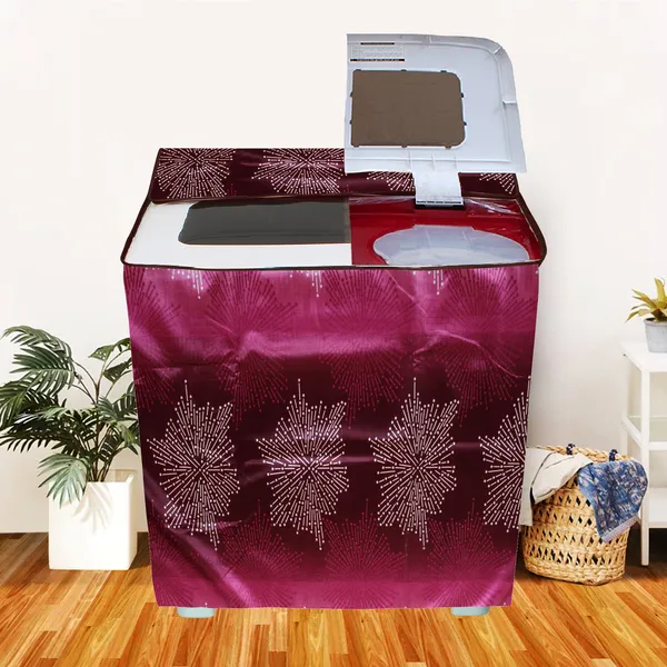 Pink_Polyester_Fabric_Semi_Automatic_Washing_Machine_Cover_For_Home