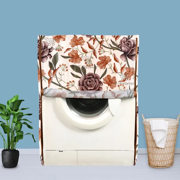 Brown_Polyester_Fabric_Front_Load_Washing_Machine_Cover_For_Home
