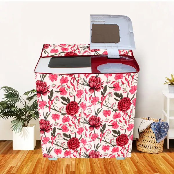 Red_Polyester_Fabric_Semi_Automatic_Washing_Machine_Cover_For_Home