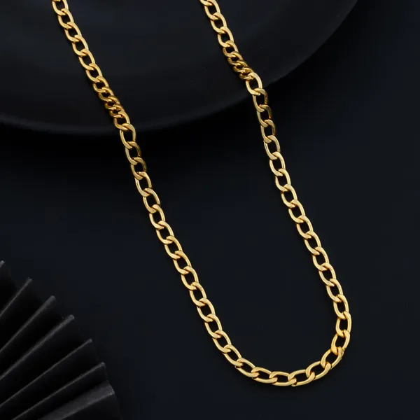 Golden_Cuban_Style_Chain_Necklace_For_Men