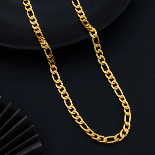 Golden_Tone_Cuban_Link_Chain_Necklace_Premium_Imitation_Fashion_Jewelry_For_Men