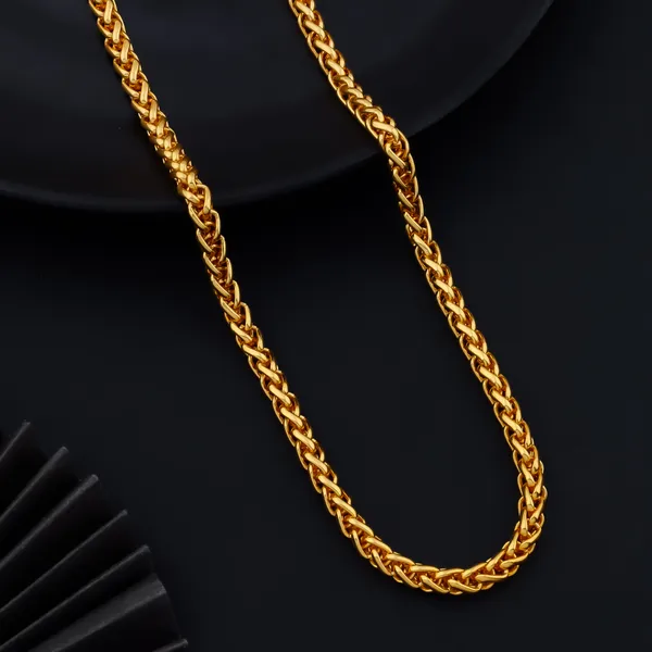 Golden_Tone_Curb_Link_Chain_Necklace_For_Men