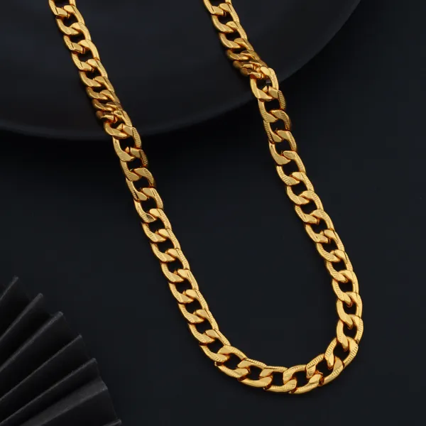 Golden_Premium_Tone_Cuban_Link_Chain_Necklace_For_Men