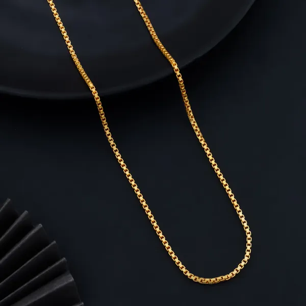 Golden_Premium_Tone_Box_Chain_Necklace_Stylish_Imitation_Jewelry_For_Men