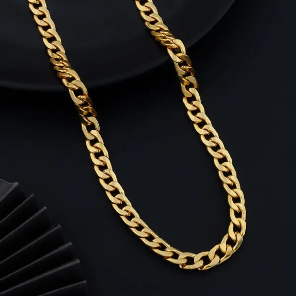 Golden_Premium_Tone_Cuban_Link_Chain_Necklace_For_Men
