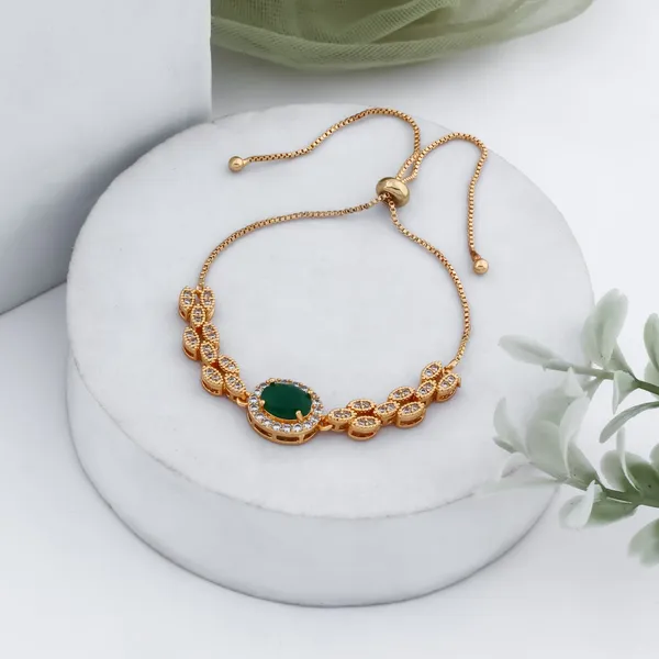 Golden_Elegant_Adjustable_Imitation_Bracelet_For_Women